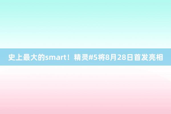 史上最大的smart！精灵#5将8月28日首发亮相