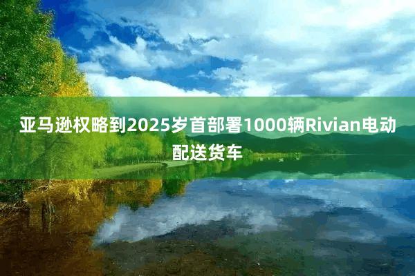 亚马逊权略到2025岁首部署1000辆Rivian电动配送货车